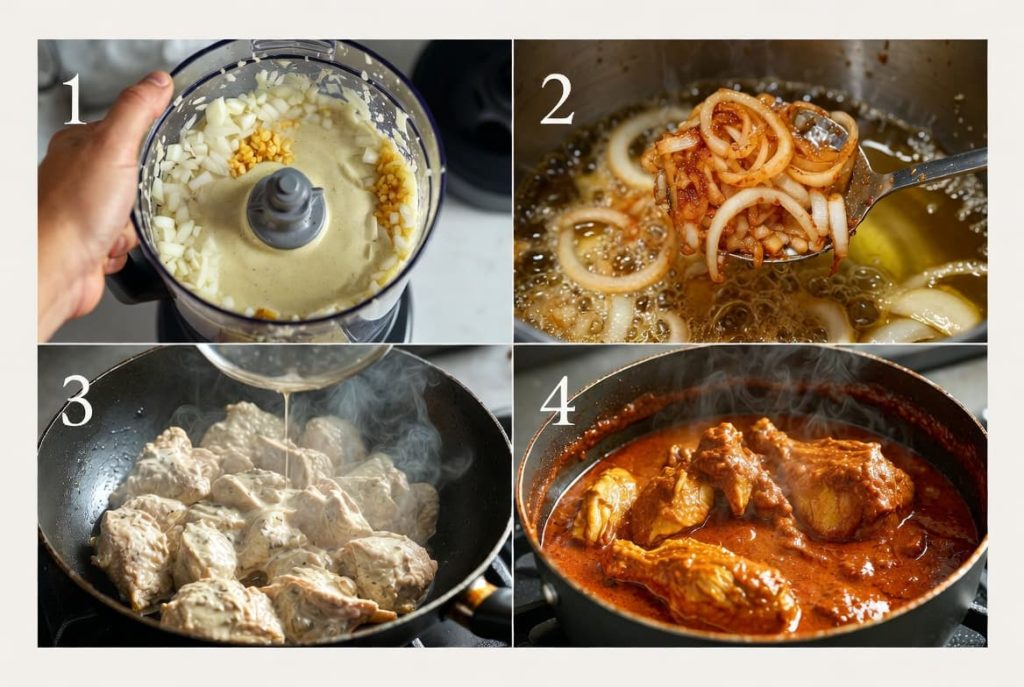 Madhur Jaffrey Chicken Curry prepration