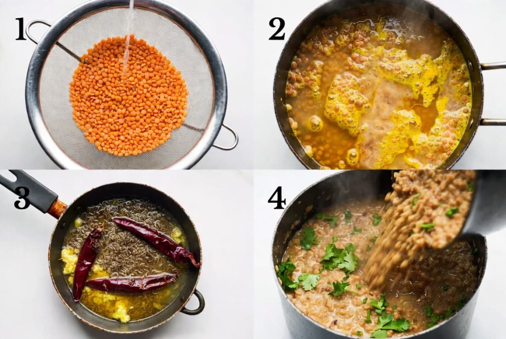 Madhur Jaffrey Tarka Dal prepration