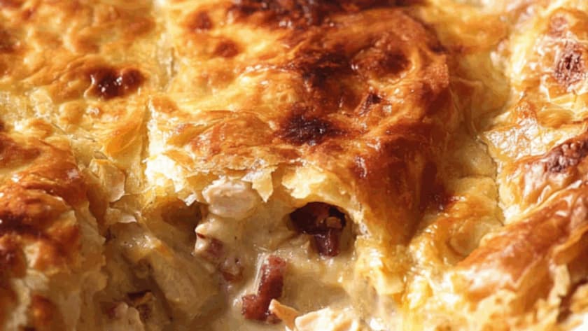 Jamie Oliver Chicken and Mushroom Pie with Puff Pastry