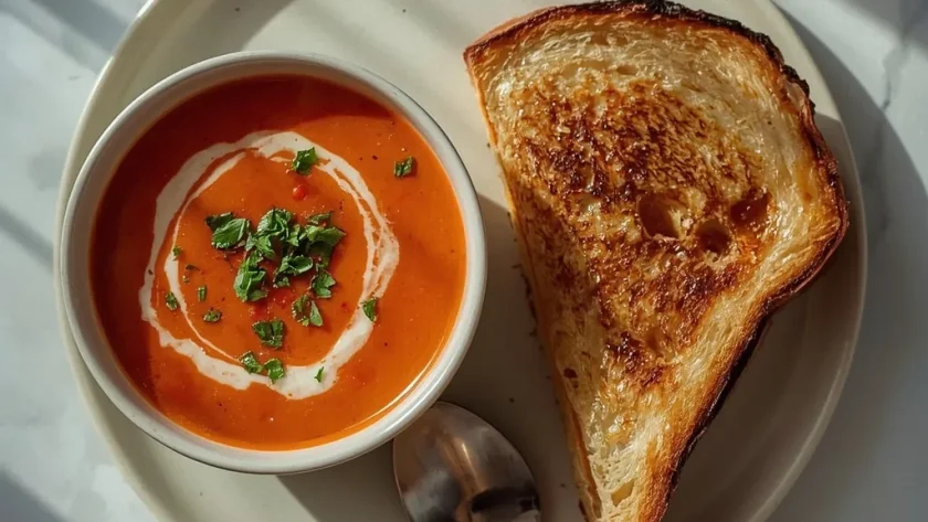 Gordon Ramsay Tomato Soup and Grilled Cheese