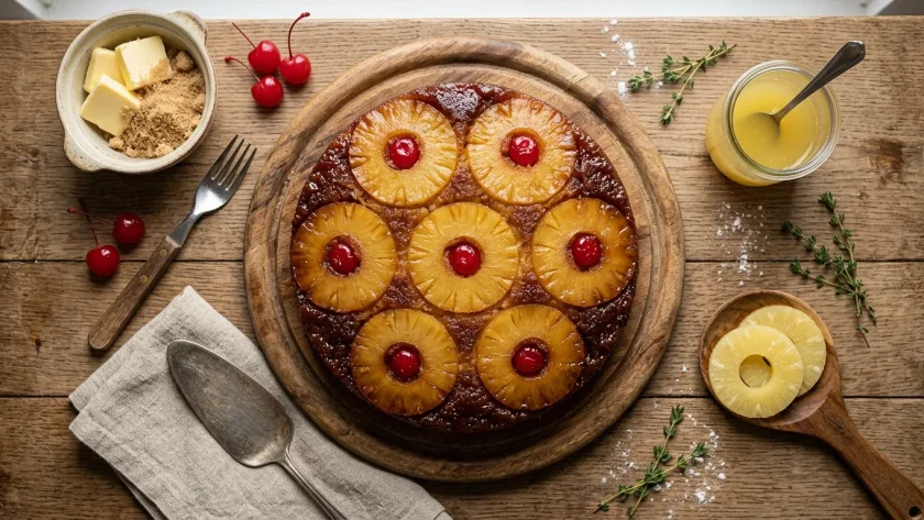Hairy Bikers Pineapple Upside-Down Cake