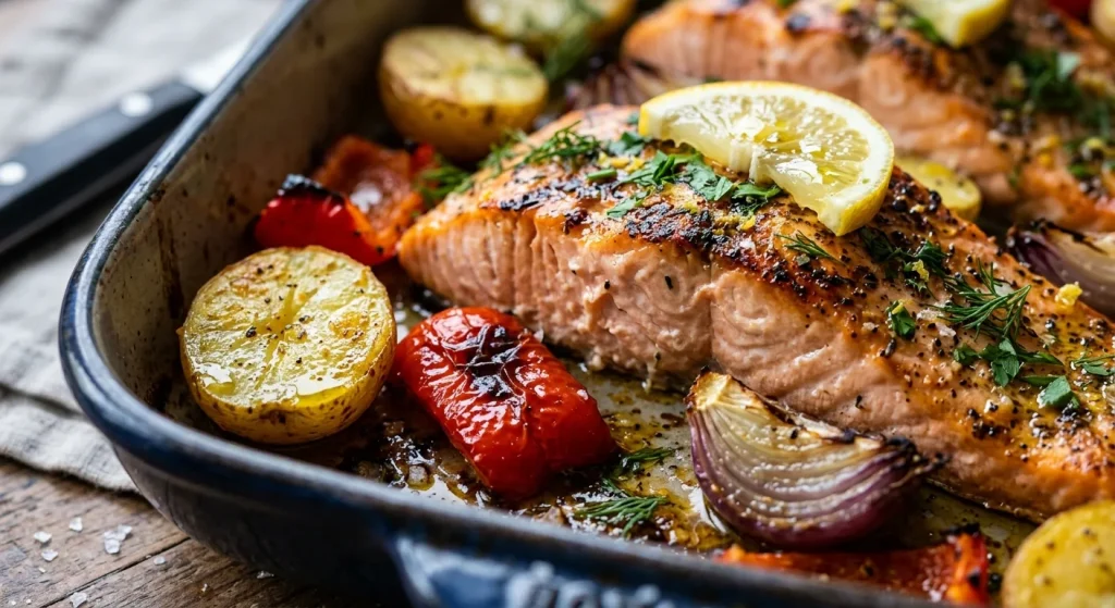 Hairy Bikers Salmon Tray Bake recipe