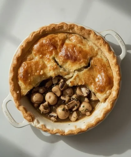 Jamie Oliver Chicken and Mushroom Pie with Crème Fraîche