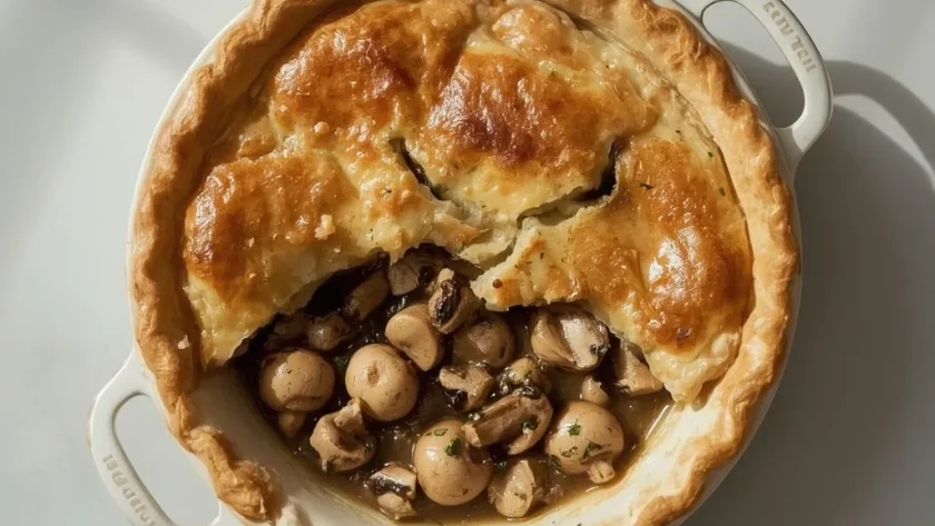 Jamie Oliver Chicken and Mushroom Pie with Crème Fraîche