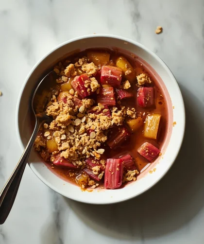 Mary Berry Rhubarb and Ginger Crumble