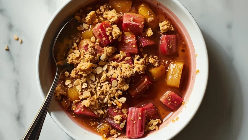 Mary Berry Rhubarb and Ginger Crumble