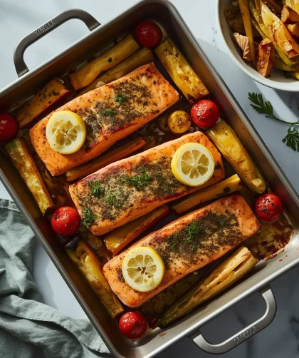 Nigella Salmon Tray Bake