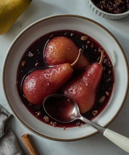Jamie Oliver 5 Ingredient Poached Pears