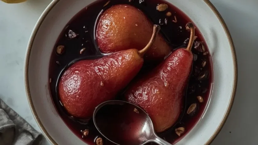 Jamie Oliver 5 Ingredient Poached Pears