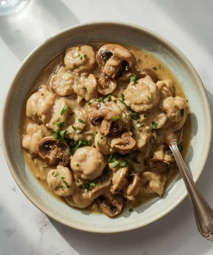 Nigella Mushroom Stroganoff